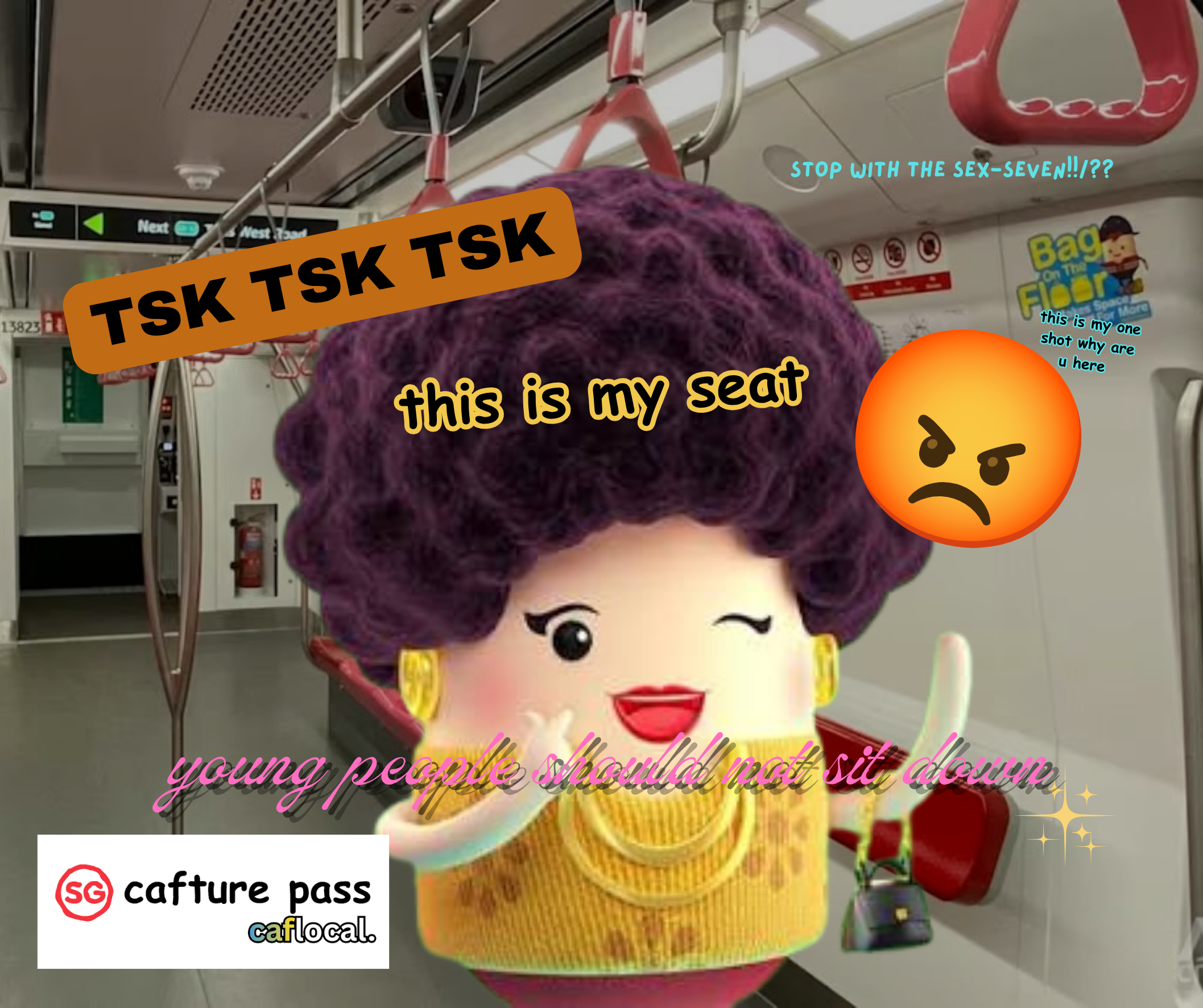 Aunties on the MRT